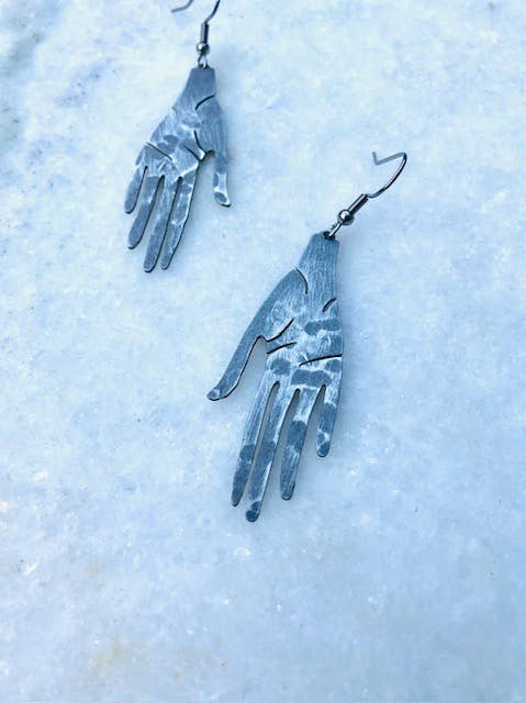 Palm Reader Earrings, Hand Earrings, Psychic Earrings