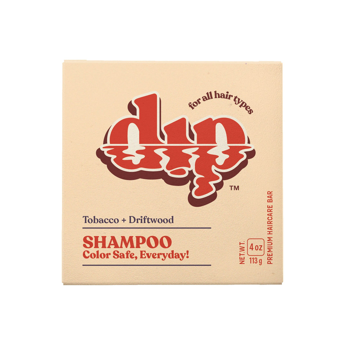 Dip 4 oz shampoo bar — Tobacco + Driftwood
