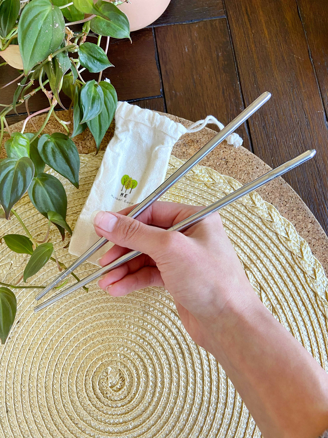 Me Mother Earth - Reusable Stainless Steel Travel Portable Chopsticks