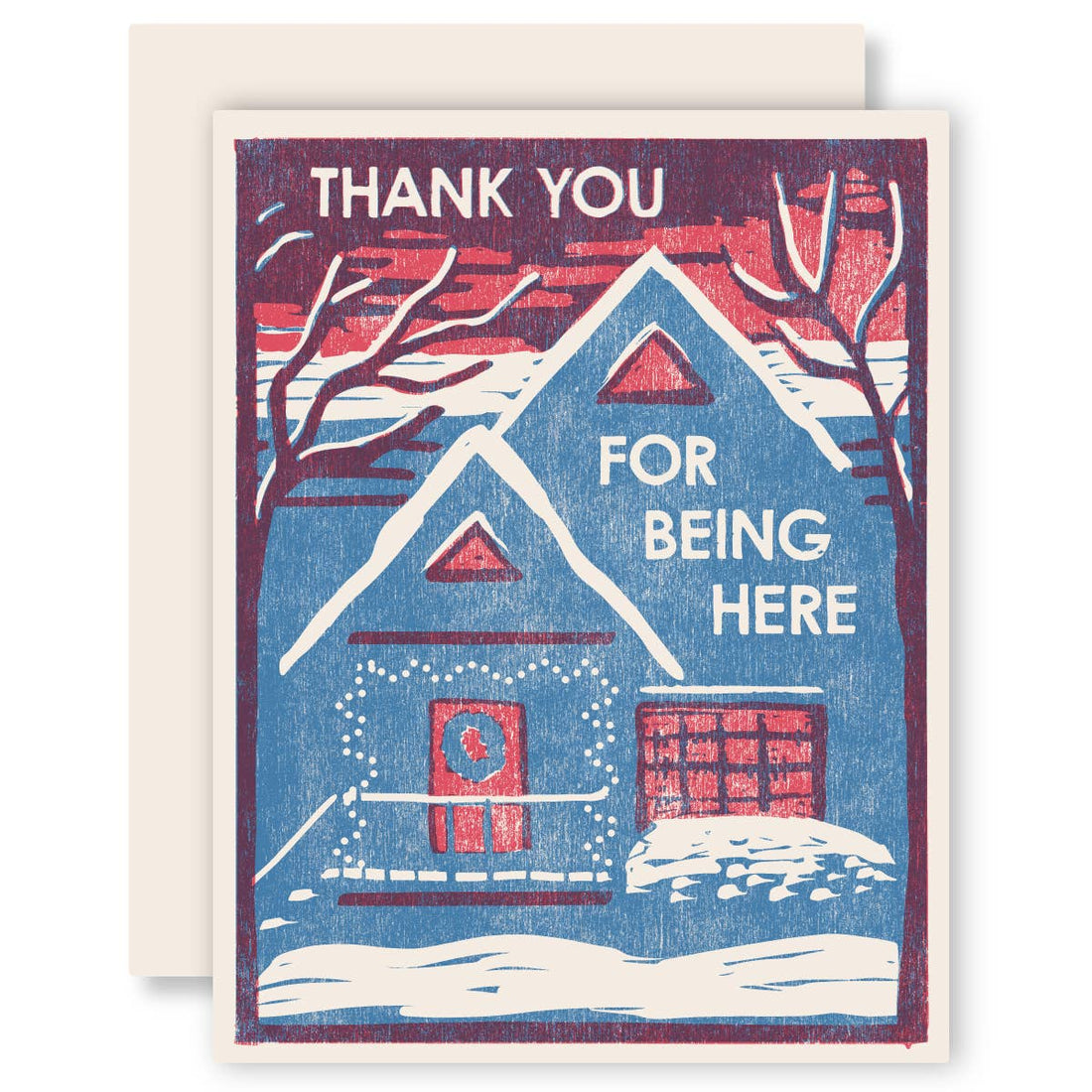 Heartell Press - Thank You For Being Here Letterpress Card -Boxed Set of 6