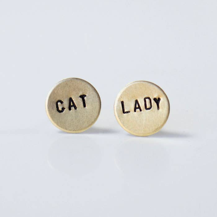 Grey Theory Mill - Cat Lady Circle Earrings