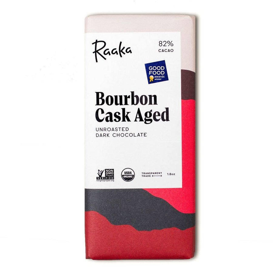 Raaka Chocolate - 82% Bourbon Cask Aged Chocolate Bar