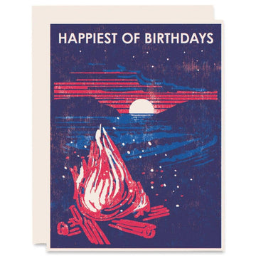 Heartell Press - Beach Bonfire Happiest of Birthdays Card
