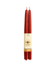 100% Pure Beeswax Tapers: Standard (12" x 7/8") / Red