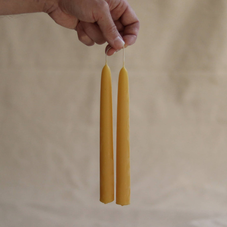 Five Bees Yard - Pair of Sustainable Dinner Candle | Hand Dipped Taper Candle