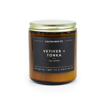 Calyan Wax Co. - Vetiver + Tonka Amber Jar Soy Candle