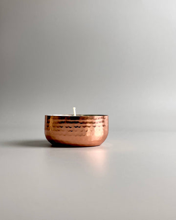 ardent goods - Soy Candle in reusable metal copper colored vessel