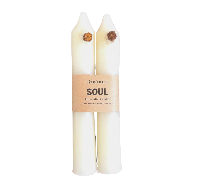 Lit Rituals - Large &#39;Soul&#39; Beeswax Altar Candles