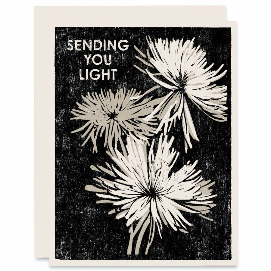 Heartell Press - Sending You Light (Chrysanthemums) Card