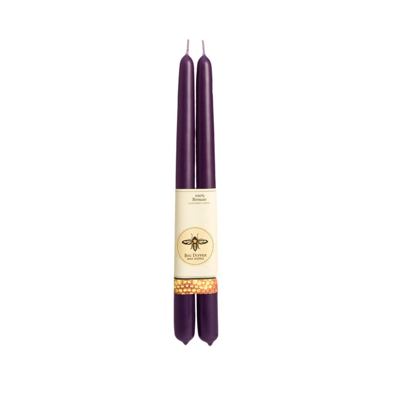 100% Pure Beeswax Tapers: Standard (12&quot; x 7/8&quot;) / Eggplant