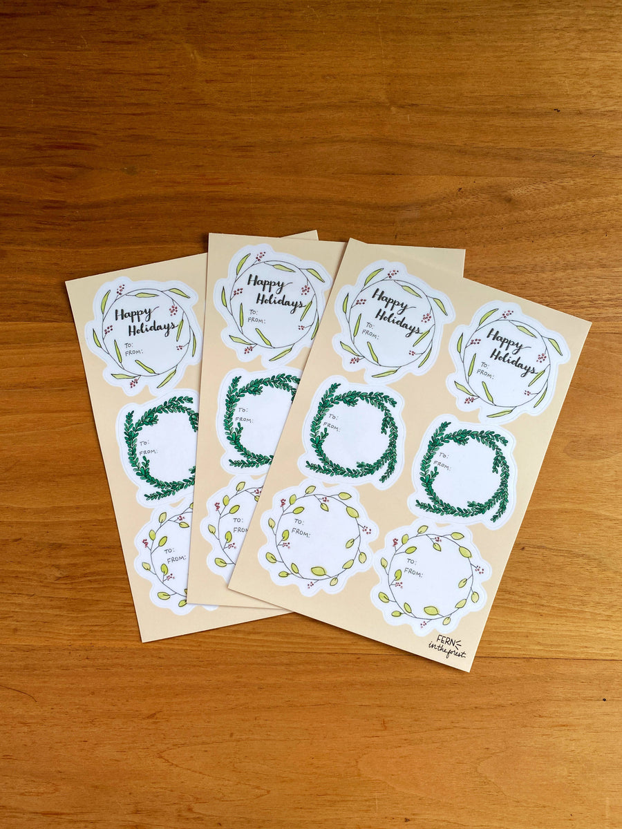 Fern In The Forest - Gift Tag Sticker Sheet