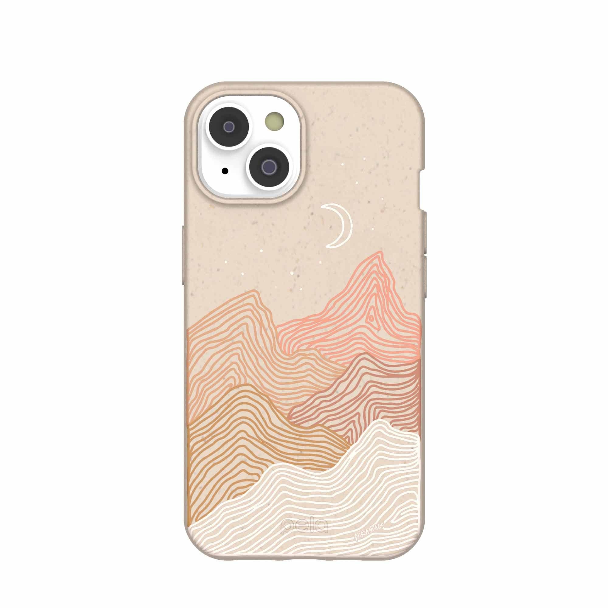 Pela Case Corporation - Seashell Pink Peaks iPhone 14 Case with MagSafe Module