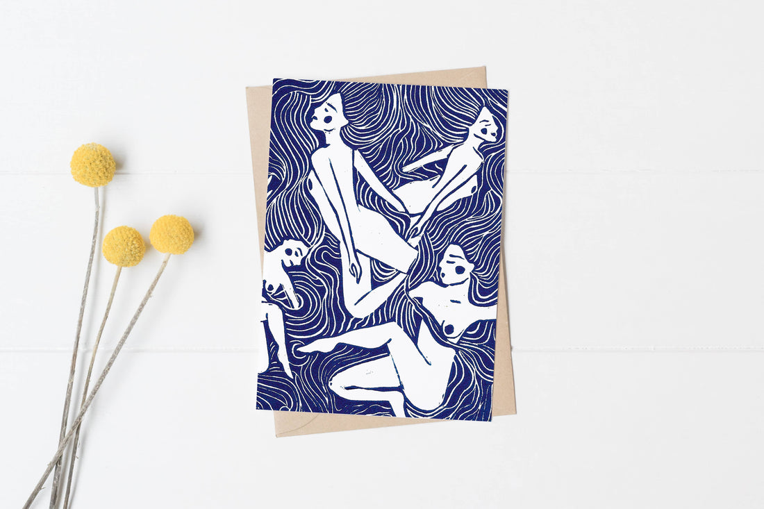 Prints by the Bay - Wild Swimmers Card