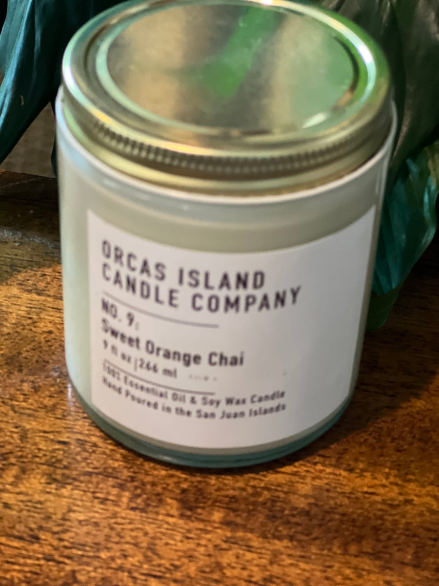 #9 Sweet Orange and Chai Orcas Island Candle